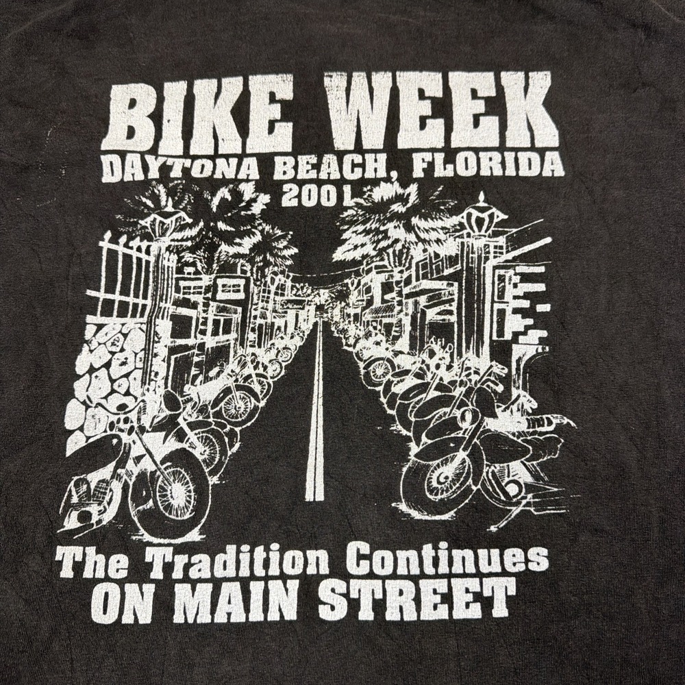 Vintage Daytona Beach Bike Week Shirt 2001 Double Sided Biker Florida Harley USA - Picture 6 of 8